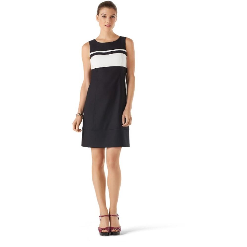 WHBM NWT Perfect Form Colorblock Shift Dress in Black/White // 2 - Picture 11 of 11